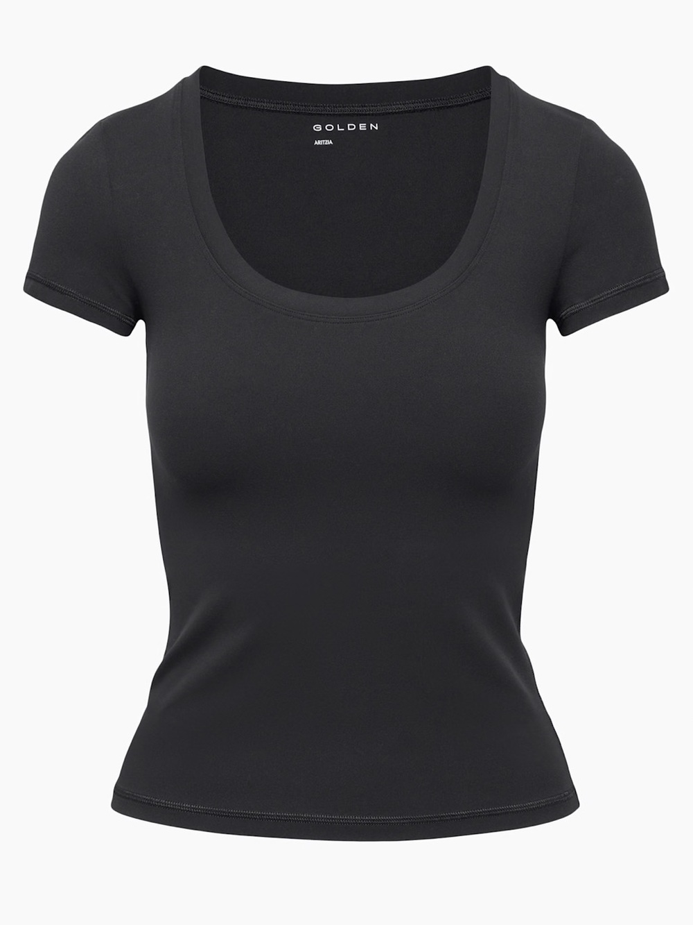 Aritzia Golden BUTTER Essential Scoopneck T-Shirt
